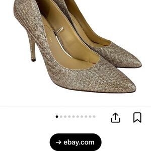 Jessica Simpson Glittering Gold Heels
